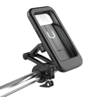 Support de téléphone de vélo étanche Guidon de vélo réglable à 360 ° Support de téléphone à écran tactile universel Compatible avec les smartphones jusqu