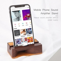 Support de téléphone portable en bois pour téléphone portable avec support de bureau pour téléphone portable avec amplificateur de son
