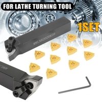 Support MWLNR2020K08 + 10 pièces WNMG080404 inserts en carbure + clé pour le tournage au tour