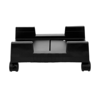 Support pour ordinateur de bureau mobile Roues roulantes Support de tour de PC à largeur réglable (Noir)