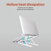 Support pour ordinateur portable pliable à dix vitesses Support de tablette pour ordinateur portable Support de bureau portable pliable réglable en hauteur Support de refroidissement blanc