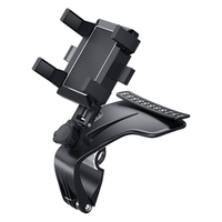 Support pour téléphone de voiture support de téléphone pour voiture pince mains libres Rotation de 360 ° avec carte de numéro de téléphone de stationnement de voiture temporaire