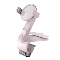 Support pour téléphone de voiture support de téléphone pour voiture pince mains libres Rotation de 360 ° avec carte de numéro de téléphone de stationnement de voiture temporaire