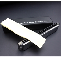 Swan Tremolo Harmonica Bouche Clef Organe de G 24 Trous Doubles avec 48 Reeds Reed Gratuit Instrument à Vent avec le Chiffon de Nettoyage Case
