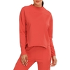 Sweat-shirt femme col rond manches longues ourlet asymétrique à séchage rapide course à pied Fitness Gym vêtements de sport solide lâche hauts de détente