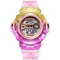 SYNOKE Digital Watch with 7-Color LED Backlight 30M Waterproof Students Sports Watches Time Week Date Display Stopwatch Alarm Clock Fashion Wristband for Men Women Birthday Present Festival Gifts