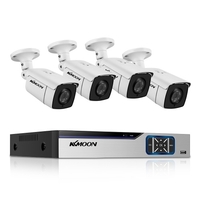 Système de caméra de sécurité à domicile 8CH,  DVR de surveillance + 4 pièces 2MP Full HD caméra filaire de surveillance extérieure étanche aux intempéries