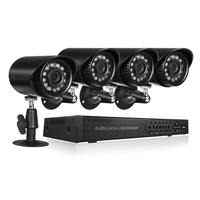 Système de caméra de vidéosurveillance DVR 5-en-1 hybride 4CH 1080P