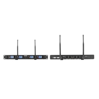 Système de microphone de conférence sans fil UHF professionnel 4 canaux Muslady D2