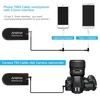 Système de microphone sans fil Andoer 2.4G avec émetteur + récepteur + microphone cravate à pince + trépied de bureau + support de téléphone 8 canaux Portée effective maximale de 197 pieds Batterie rechargeable intégrée pour smartphone Appareil 