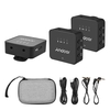 Système de microphone sans fil Andoer One-Trigger-Two 2.4G (2 émetteurs + 1 récepteur) Microphone à clipser Max.30M Portée effective avec câble audio TRS & TRRS 3, 5 mm pour Smartphone Caméra Caméscope Vlog Live Streaming Interview