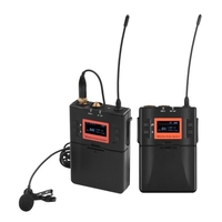 Système de microphone sans fil Lavalier UHF 60 canaux un émetteur un récepteur