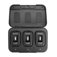 Système de microphone sans fil Saramonic Blink 500 Pro B2 2.4G à double canal (2 émetteurs + 1 récepteur) Max. Portée de transmission 100M Prise 3, 5 mm avec microphone Lavalier Boîte de chargement portable pour Smartphone Appareil photo reflex numé