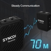 Système de microphone sans fil SYNCO G1 (A1) 2.4G avec 1 émetteur et 1 récepteur et 1 microphone Lavalier Portée de transmission 70M Prise 3, 5 mm pour Smartphone Caméra Caméscope Vlog Diffusion en direct Interview Enregistrement vidéo