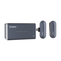 Système de microphone sans fil SYNCO P1T 2.4G avec émetteur à clipser + Mini récepteur de type C + étui de chargement sans fil Portée de transmission de 50 m Batterie intégrée compatible avec l