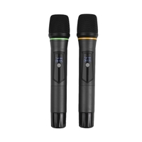 Système de microphone sans fil UHF professionnel 4 canaux Muslady D4-3 avec 2 micros de revers avec émetteurs Bodypack + 2 micros portables + 1 récepteur montable en rack pour les réunions professionnelles