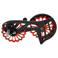 Système de roues de poulie de dérailleur de vélo en Fiber de carbone léger rouleau de guidage de roulement en céramique