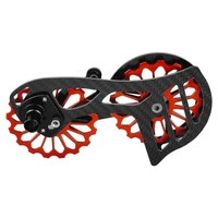 Système de roues de poulie de dérailleur de vélo en Fiber de carbone léger rouleau de guidage de roulement en céramique
