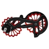 Système de roues de poulie de dérailleur de vélo en Fiber de carbone léger rouleau de guidage de roulement en céramique