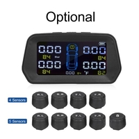 Système de surveillance de la pression des pneus TPMS à énergie solaire avec 4 capteurs externes 6 fonctions d