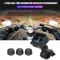Système de surveillance de la pression des pneus TPMS moniteur de pneu intelligent sans fil avec 3 capteurs externes pare-soleil alarme de pneu automatique pour Tricycle 3 roues
