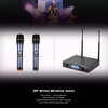 Système sans fil pour ordinateur de poche professionnel UHF numérique Mic Microphone double récepteur d