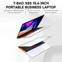 T-bao X8S 15, 6 pouces Portable Business Laptop Processeur Intel Celeron J4125 1920 * 1080 IPS Écran 12 Go + 256 Go de mémoire