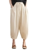 Été femmes doux coton lin jambes larges pantalon pantalons décontractés pantalons surdimensionnés