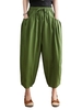 Été femmes doux coton lin jambes larges pantalon pantalons décontractés pantalons surdimensionnés
