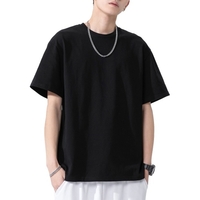 T-shirt à manches courtes pour hommes O Neck T-shirts en coton uni T-shirts décontractés