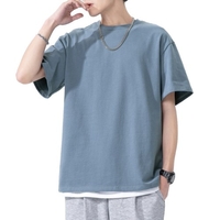 T-shirt à manches courtes pour hommes O Neck T-shirts en coton uni T-shirts décontractés