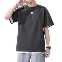 T-shirt à manches courtes pour hommes O Neck T-shirts en coton uni T-shirts décontractés