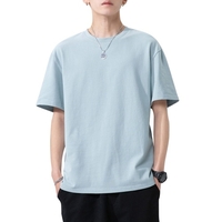 T-shirt à manches courtes pour hommes O Neck T-shirts en coton uni T-shirts décontractés