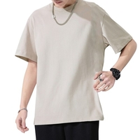 T-shirt à manches courtes pour hommes O Neck T-shirts en coton uni T-shirts décontractés