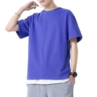 T-shirt à manches courtes pour hommes O Neck T-shirts en coton uni T-shirts décontractés