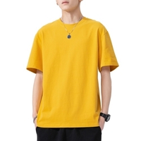 T-shirt à manches courtes pour hommes O Neck T-shirts en coton uni T-shirts décontractés