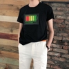 T-shirt de musique luminescente contrôlée par audio unisexe de cellules
