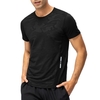 T-shirt de sport pour hommes et femmes à manches courtes et à col rond pour la course à pied,  la randonnée en plein air