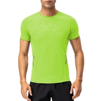T-shirt de sport pour hommes et femmes à manches courtes et à col rond pour la course à pied,  la randonnée en plein air