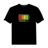 T-shirt LED Flash à commande vocale pour hommes et femmes Party Rock Disco Night Club