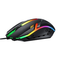 T-WOLF TF800 Combo de jeu 4 pièces 104 touches Clavier 4 couleurs Lumière respiratoire Souris 3, 5 mm Casque de jeu Tapis de souris anti-dérapant