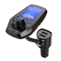 T26D lecteur de musique MP3 de voiture QC3.0 chargeur de voiture double USB BT transmetteur FM sans fil adaptateur Radio avec écran couleur de 1, 8 pouces