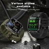 T3 1.95in extérieur Smartwatch HD écran tactile couleur plusieurs modes de sport IP68 étanche adapté pour Android iOS