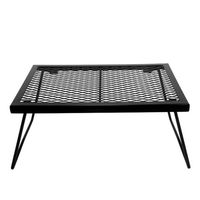 Table de Camping pliante bureau en fer Portable Table de cuisson en métal gril de feu de camp pliant