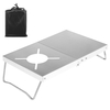 Table de station de cuisson de support de cuisinière de camp pliable coupe-vent en plein air pour le camping randonnée pique-nique de randonnée