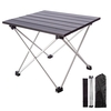 Table pliante extérieure Table de camping compacte légère en aluminium avec sac de transport pour la cuisson de pique-nique sur la plage