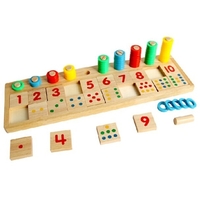 Tableau de jeu de mathématiques en bois Numéro Puzzle Tri Montessori Jouets Outils d