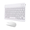 Tablette Combo Clavier et Souris Sans Fil Conception Ultra-mince Batterie Rechargeable pour Smartphone Tablette Compatible avec iPhone iPad Système de Support Informatique MASOS iOS Windows