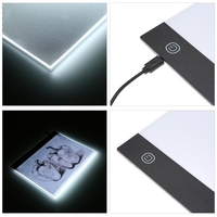 Tablette graphique LED Écriture Peinture Boîte à lumière Tableau de suivi Tablettes de copie Tablette de dessin numérique Gradation à trois niveaux