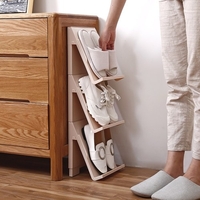 Étagère à chaussures debout 3 couches design Triangle organisateur de stockage de chaussures peu encombrant pour entrée salle de bain placard hôtel